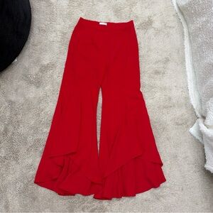 Sugarlips Vibrant Red Wide Leg Pants